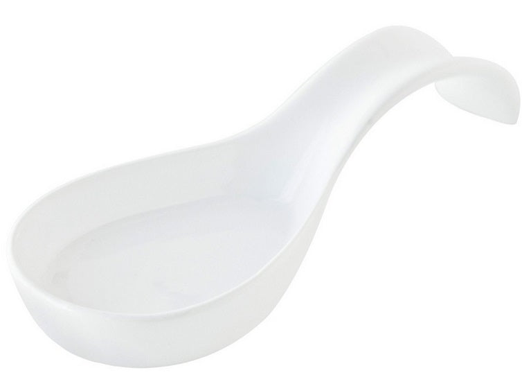 Fox Run White Ceramic Spoon Rest by Kitchen Niche