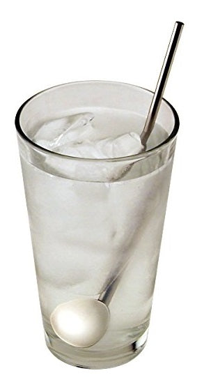 Stainless Steel Spoon Straws Set of 4 by Kitchen Niche