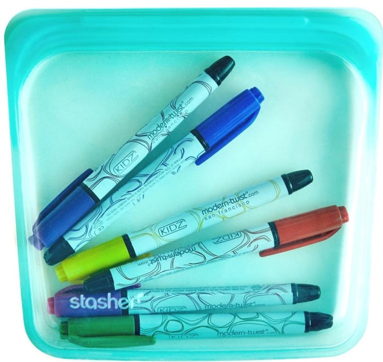 Stasher Reusable Sandwich Bag Aqua by Kitchen Niche