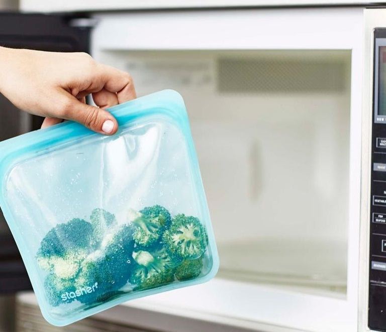 Stasher Reusable Sandwich Bag Aqua by Kitchen Niche