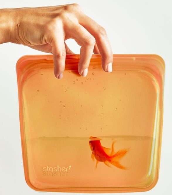 Stasher Orange Reusable Storage Bag by Kitchen Niche