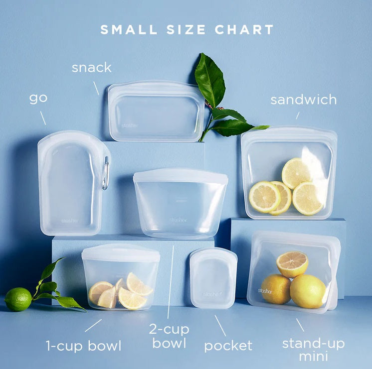 Stasher Reusable Go Bag Clear by Kitchen Niche