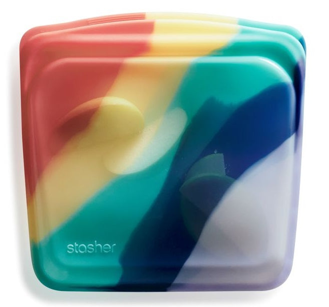 Stasher ARTIVISM Reusable Sandwich Bag Rainbow Splash by Kitchen Niche