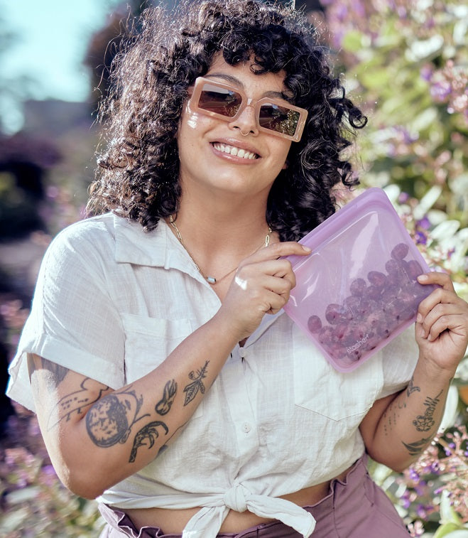 Stasher Reusable Sandwich Bag Rainbow Purple by Kitchen Niche