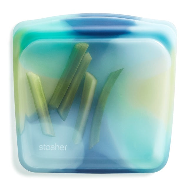 Stasher Reusable Sandwich Bag Tie-Dye Blue by Kitchen Niche