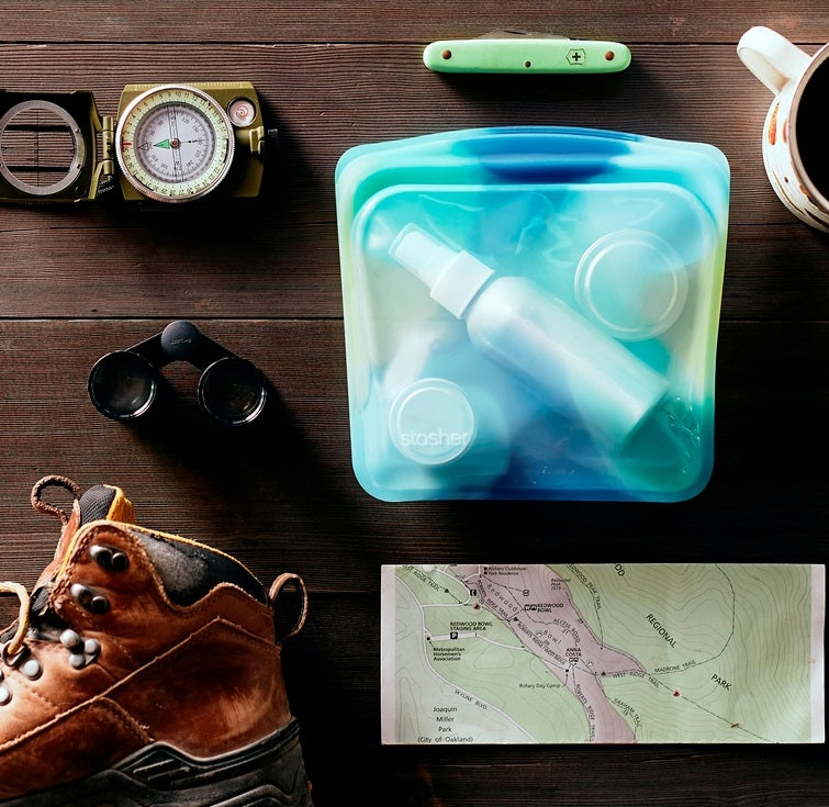 Stasher Reusable Sandwich Bag Tie-Dye Blue by Kitchen Niche