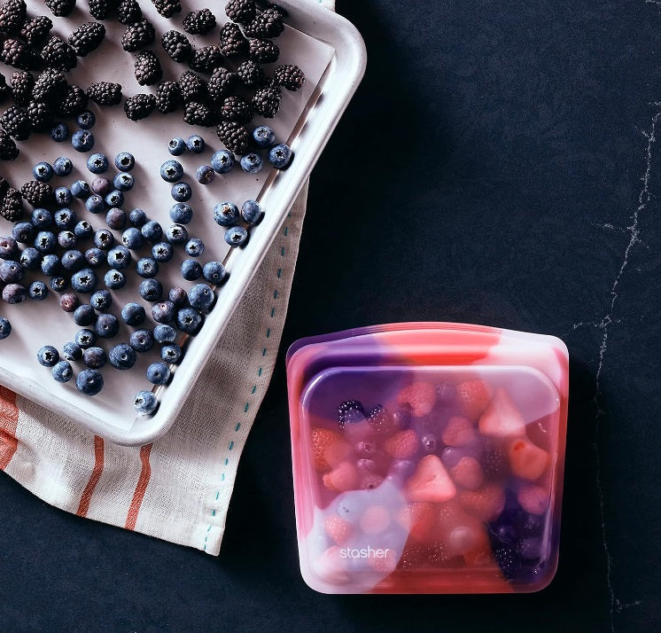 Stasher Reusable Sandwich Bag Tie-Dye Pink by Kitchen Niche