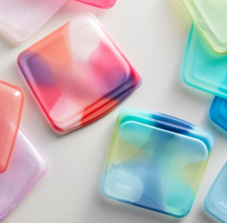 Stasher Reusable Sandwich Bag Tie-Dye Pink by Kitchen Niche