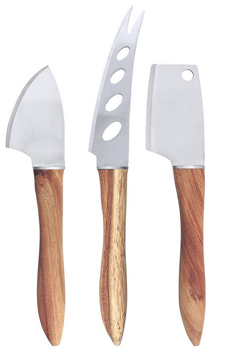Swissmar 3 Piece Acacia Cheese Knife Set by Kitchen Niche