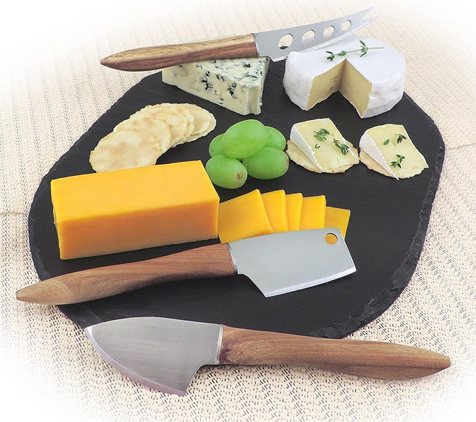 Swissmar 3 Piece Acacia Cheese Knife Set by Kitchen Niche