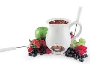 Swissmar White Indulge Chocolate Fondue Mug Set by Kitchen Niche