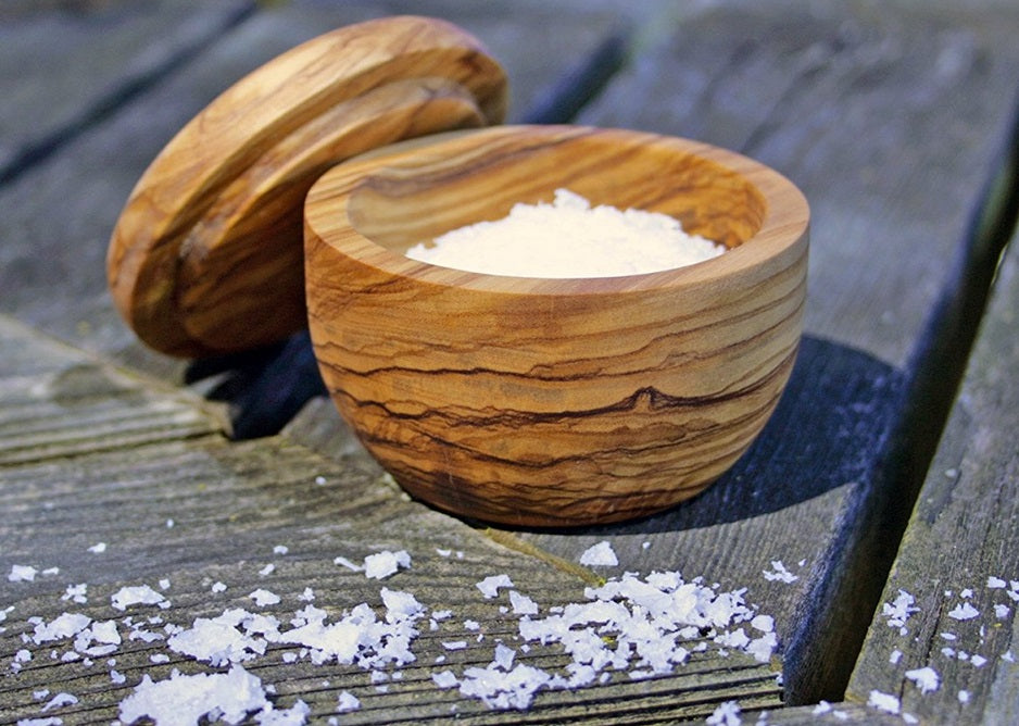 Swissmar Napoli Olive Wood Salt Keeper by Kitchen Niche