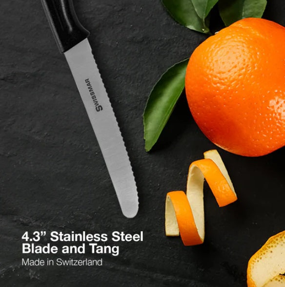 Swissmar Black Serrated Utility & Tomato Knife Swissmar by Kitchen Niche