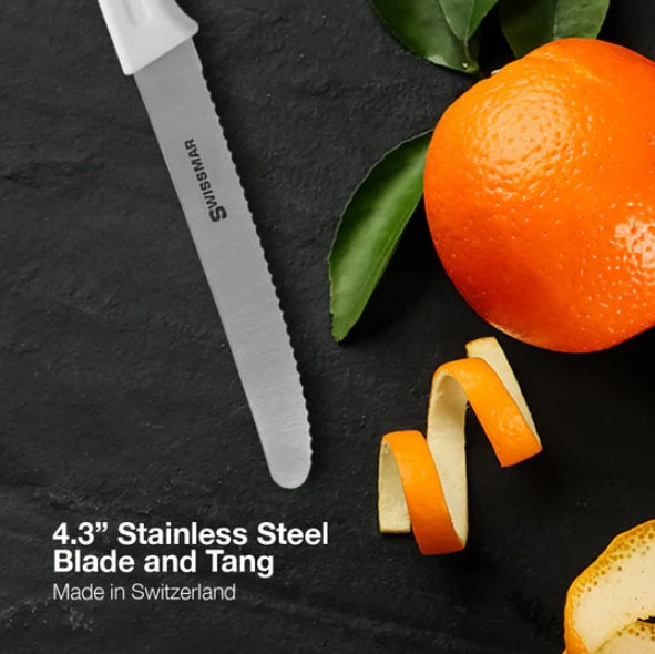 Swissmar White Serrated Utility & Tomato Knife Swissmar by Kitchen Niche