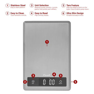 Escali Tabla Digital Kitchen Scale by Kitchen Niche