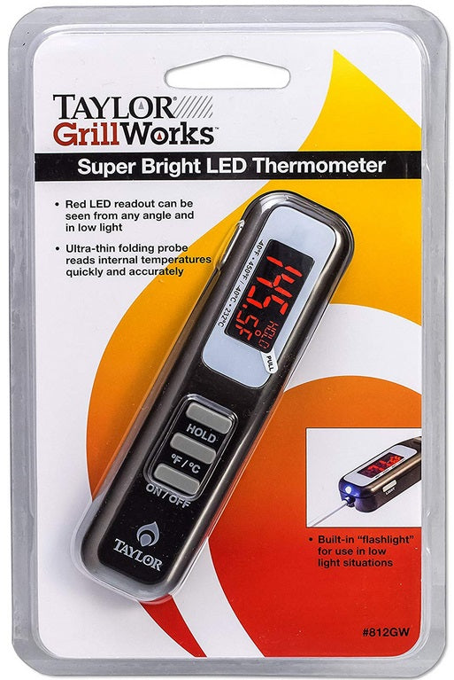 Taylor LED Grilling Thermometer with Flashlight by Kitchen Niche