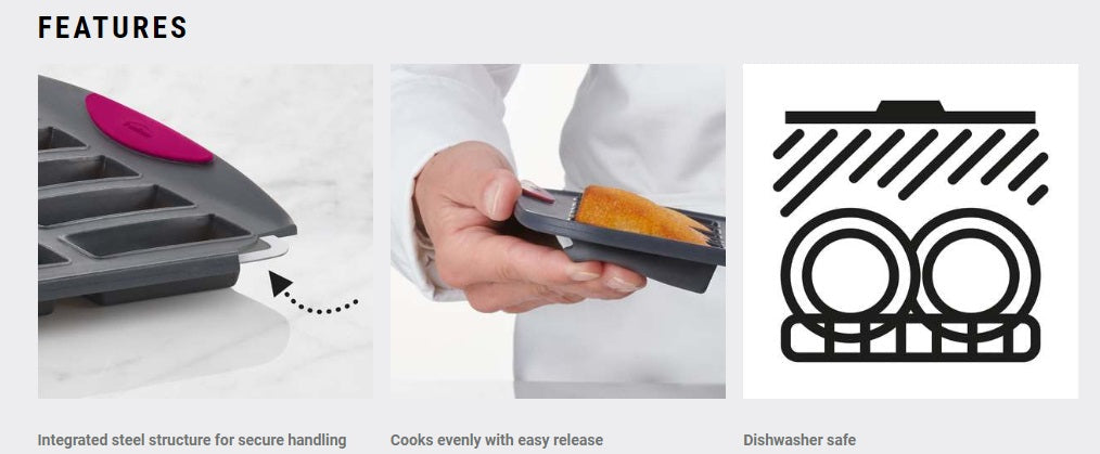 Trudeau Confetti Silicone 24 Bar Cake Pan by Kitchen Niche