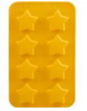 Trudeau Set of 2 Silicone Star Shaped Chocolate Molds by Kitchen Niche