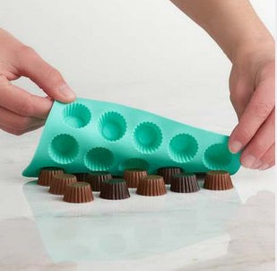 Trudeau Set of 2 Silicone Cupcake Shaped Chocolate Molds by Kitchen Niche