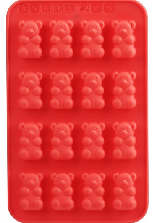 Trudeau Set of 2 Silicone Gummy Bear Chocolate Molds by Kitchen Niche