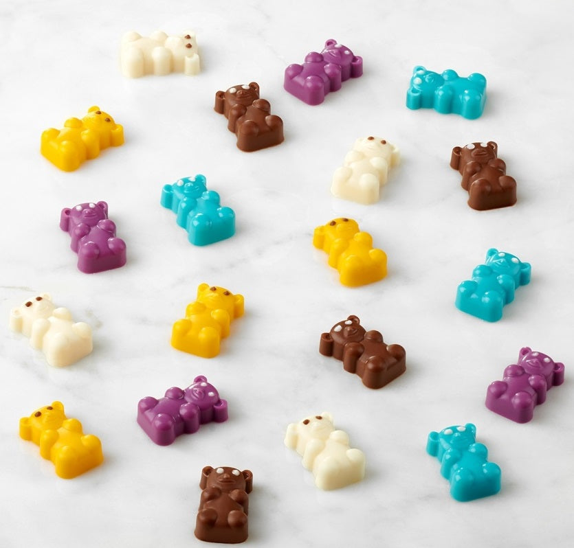 Trudeau Set of 2 Silicone Gummy Bear Chocolate Molds by Kitchen Niche