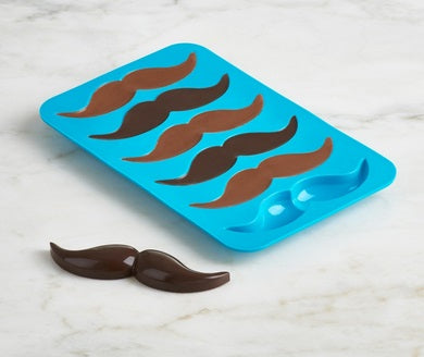 Trudeau Set of 2 Silicone Mustache Shaped Chocolate Molds by Kitchen Niche