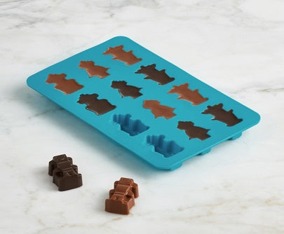 Trudeau Set of 2 Silicone Robot Shaped Chocolate Molds by Kitchen Niche