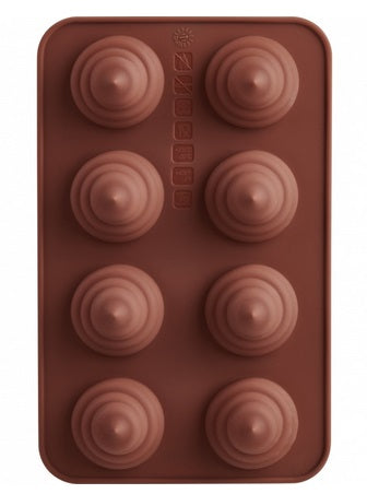 Trudeau Set of 2 Silicone Swirl Shaped Chocolate Molds by Kitchen Niche