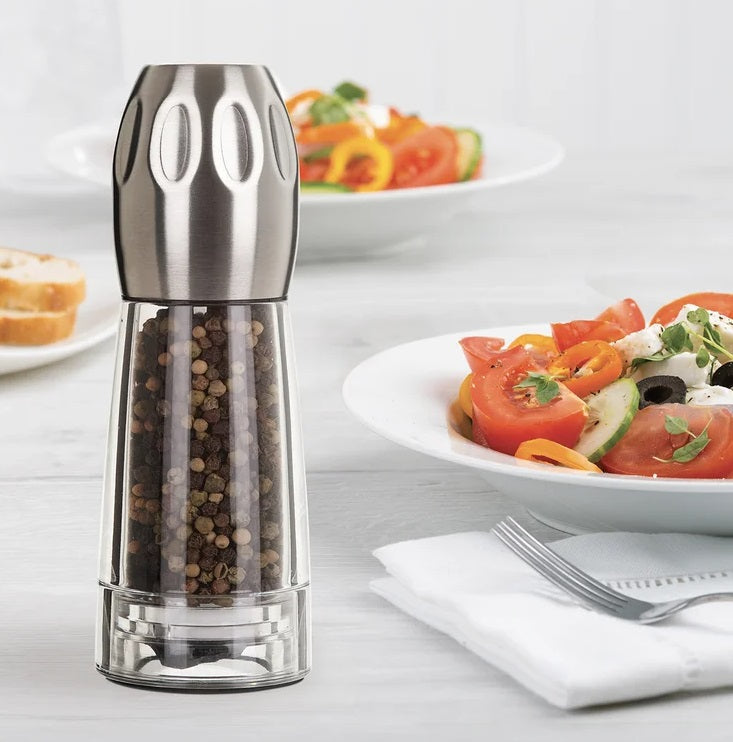 Trudeau Click Pepper Mill Acrylic Stainless Steel 6" by Kitchen Niche