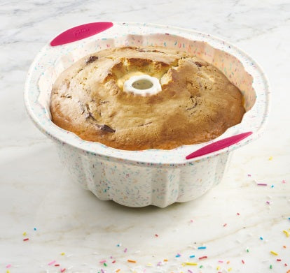 Trudeau Confetti Silicone Fluted Cake Pan by Kitchen Niche