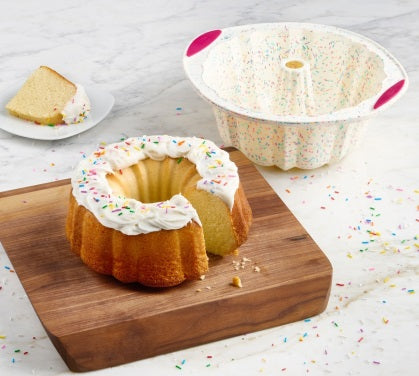 Trudeau Confetti Silicone Fluted Cake Pan by Kitchen Niche