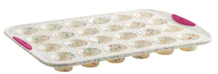 Trudeau Confetti Silicone Mini Muffin Pan by Kitchen Niche