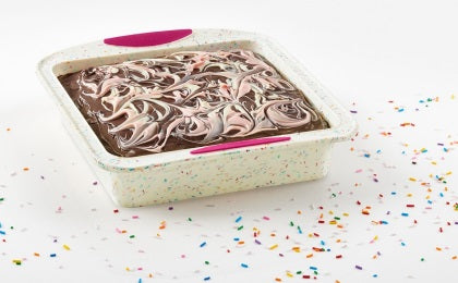 Trudeau Confetti Silicone Square Cake Pan by Kitchen Niche