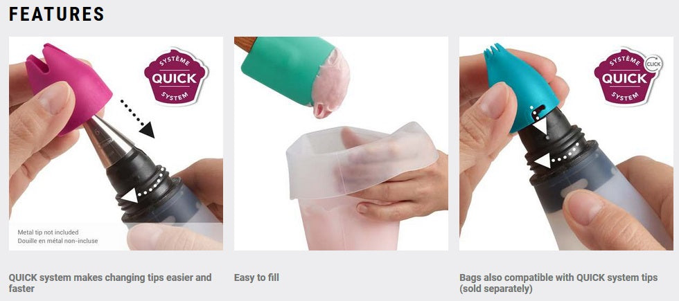 Trudeau 3 Piece Reusable Decorating Set by Kitchen Niche