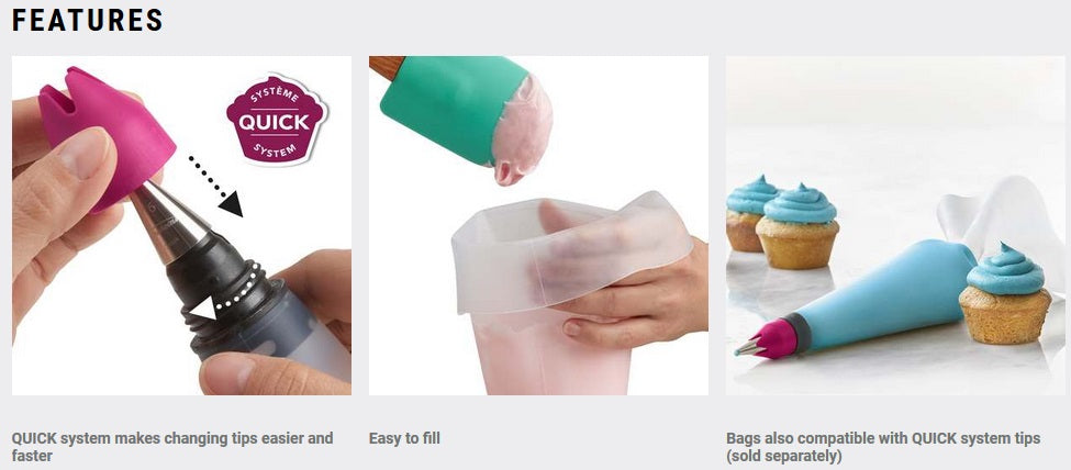 Trudeau 4 Piece Reusable Decorating Set by Kitchen Niche