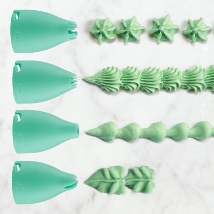 Trudeau Borders Decorating Tip Set of 4 by Kitchen Niche