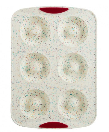 Trudeau Confetti Silicone Jumbo Donut Pan by Kitchen Niche