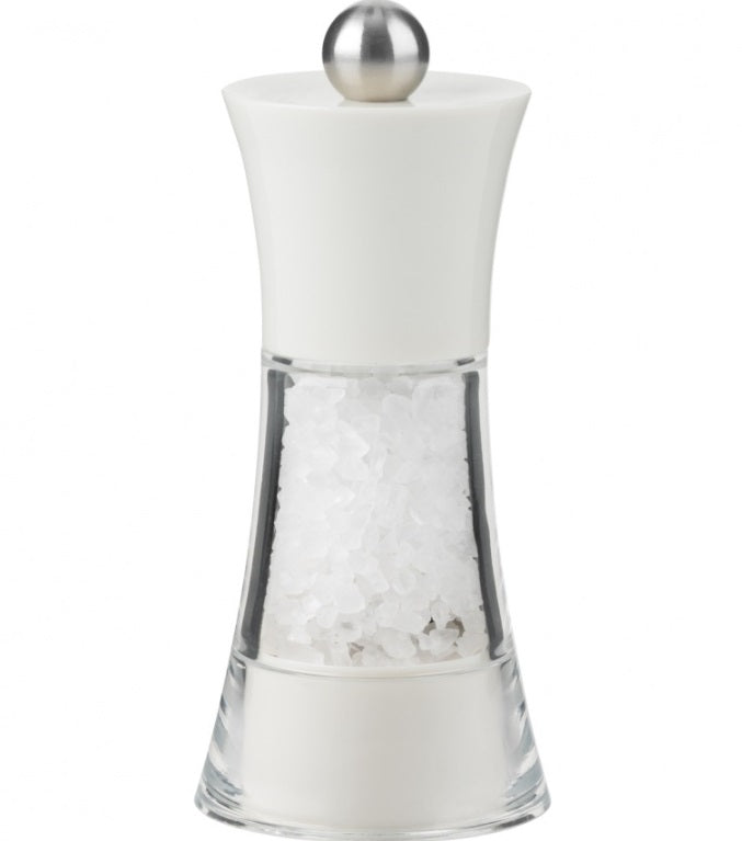 Trudeau Fiesta Salt Mill White Arcylic 5" by Kitchen Niche