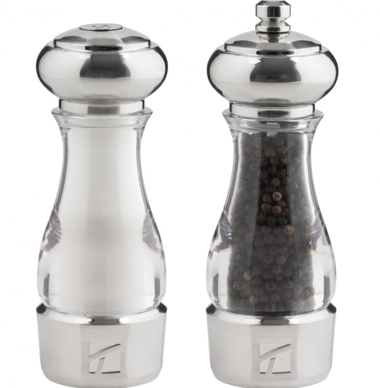Trudeau Maya Pepper Mill & Shaker – 6" – Clear by Kitchen Niche