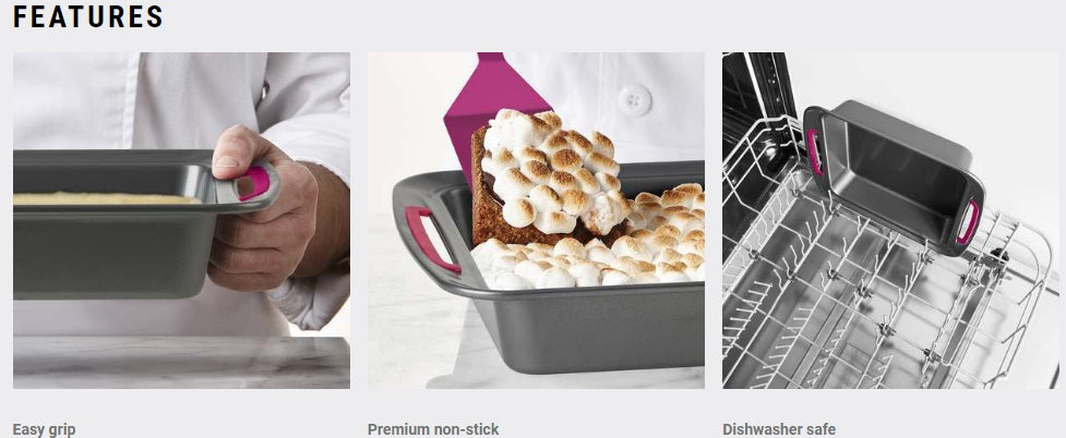 Trudeau Non-Stick Metal Square Cake Pan by Kitchen Niche