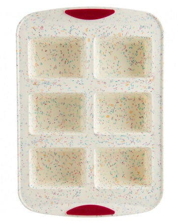 Trudeau Confetti Silicone 6-Count Mini Loaf Pan by Kitchen Niche