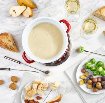 Trudeau 3 in 1 Red Enamel Fondue Set by Kitchen Niche