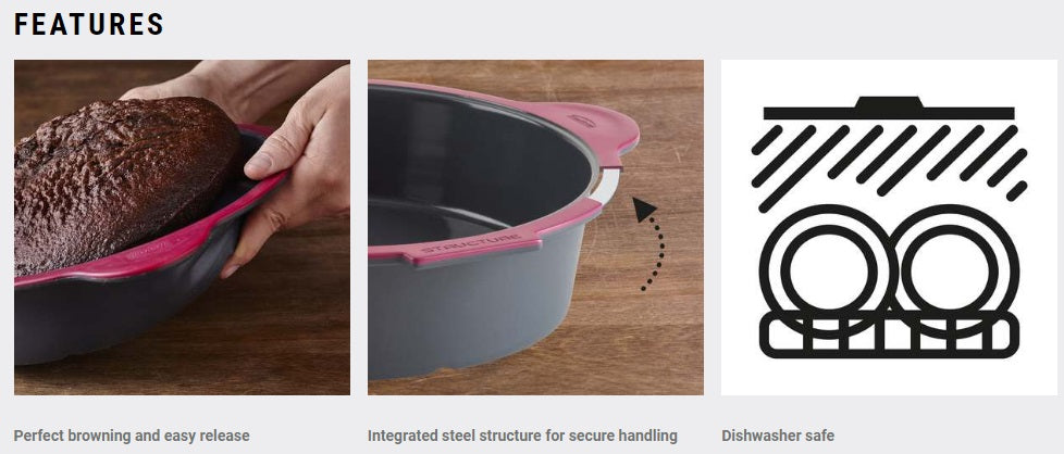 Trudeau Silicone Pro Round Cake Pan 9" by Kitchen Niche