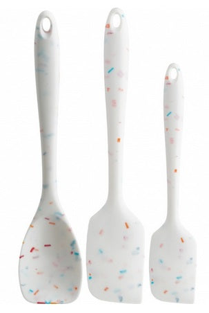 Trudeau Confetti Silicone Spatula Set of 3 by Kitchen Niche