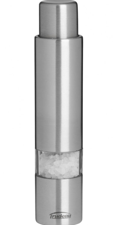 Trudeau Thumb Salt Mill Stainless Steel 6" by Kitchen Niche