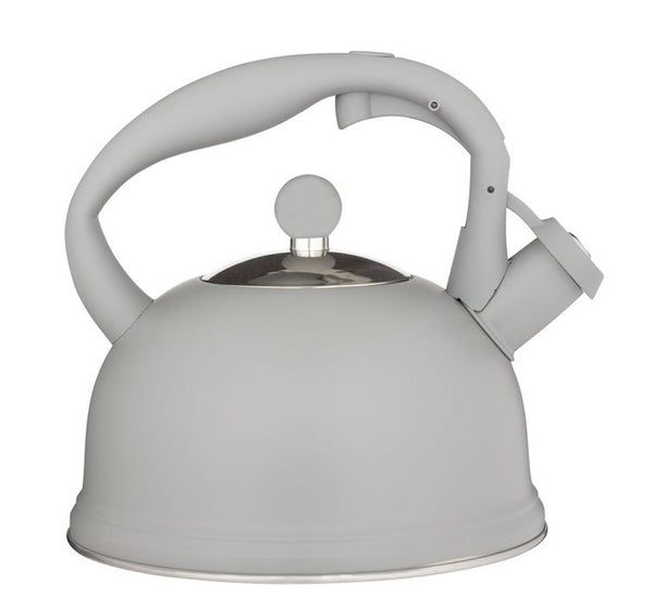 Typhoon Otto Whistling Tea Kettle Matte Grey KitchenNiche