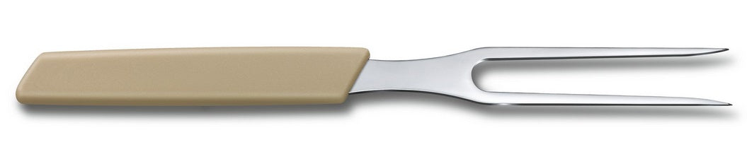Victorinox Modern Carving Fork with Almond-Beige Handle by Kitchen Niche