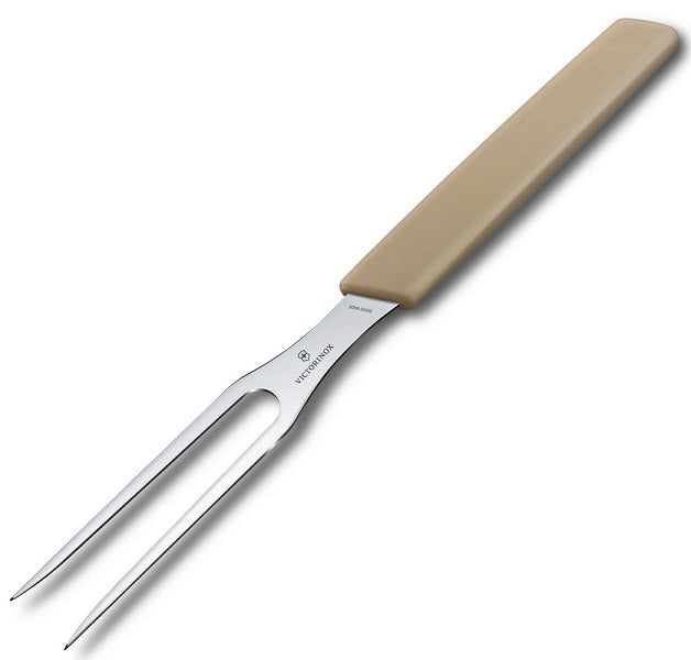 Victorinox Modern Carving Fork with Almond-Beige Handle by Kitchen Niche