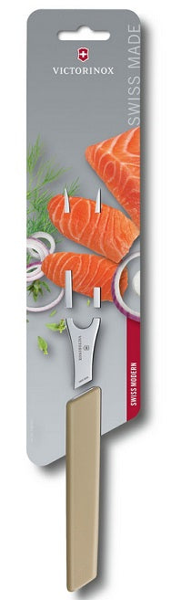Victorinox Modern Carving Fork with Almond-Beige Handle by Kitchen Niche