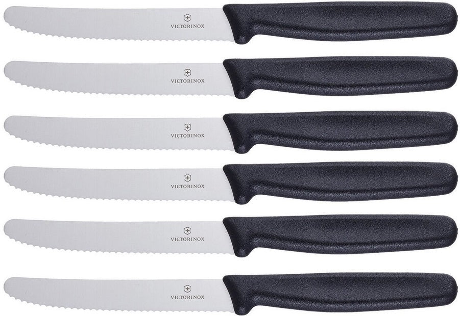 Victorinox Swiss Army 6-Piece Round Tip Steak Knife Set by Kitchen Niche